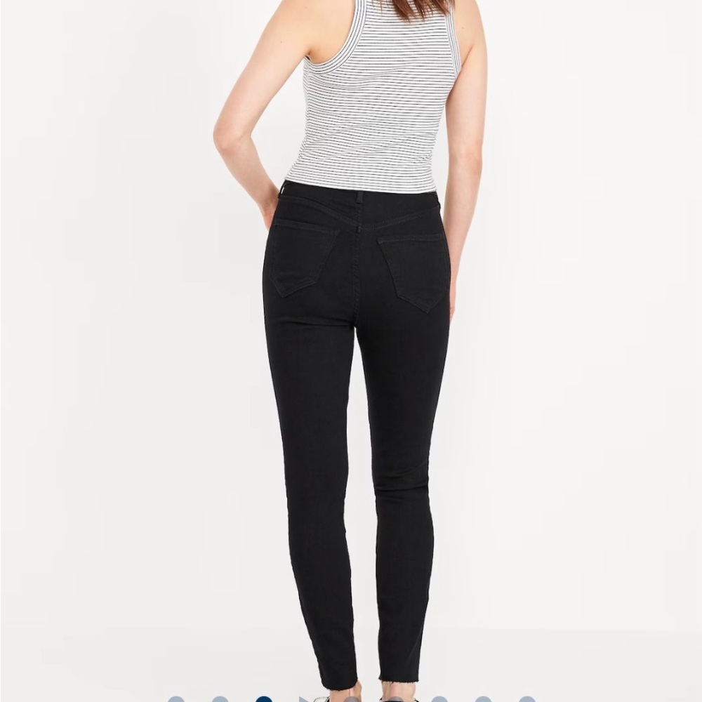 Women’s Old Navy Y2K Black Extra High Rise Rockstar Super Skinny Jeans. Size 10 - Picture 2 of 16